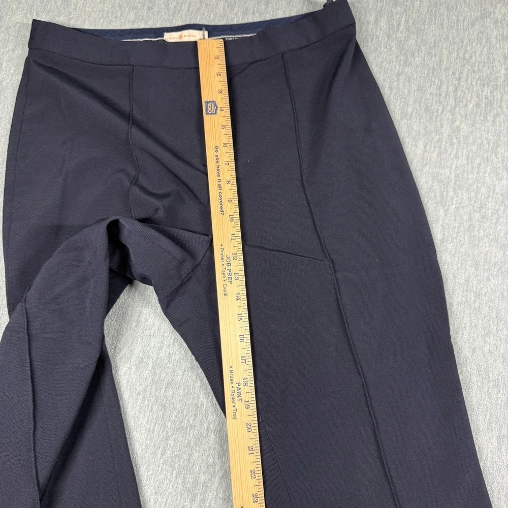 Tory Burch Pants Womens 16 Blue Straight Leg Dress Trousers Crease Front Elastic